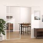 vidaXL Sliding Door ESG-glass och aluminium 90x205 cm vit 151684