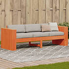 vidaXL Trädgårdssoffa 3-sits vaxbrun 189x60x62 cm massiv furu 844627