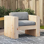 vidaXL Trädgårdsfåtölj 79x60x62 cm massiv furu 832365
